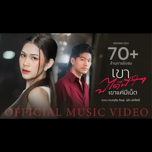 เขาบ่ได้มีใจ (เขาแค่มีเน็ต)  ft. เม้ก อภิสิทธิ์